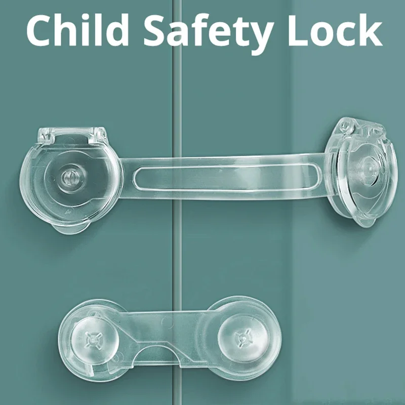 

6PCS Baby Cabinet Locks Strap Drawer Lock Child Anti Opening Refrigerator Lock Home Baby Anti Pinch Safety Protection Buckle