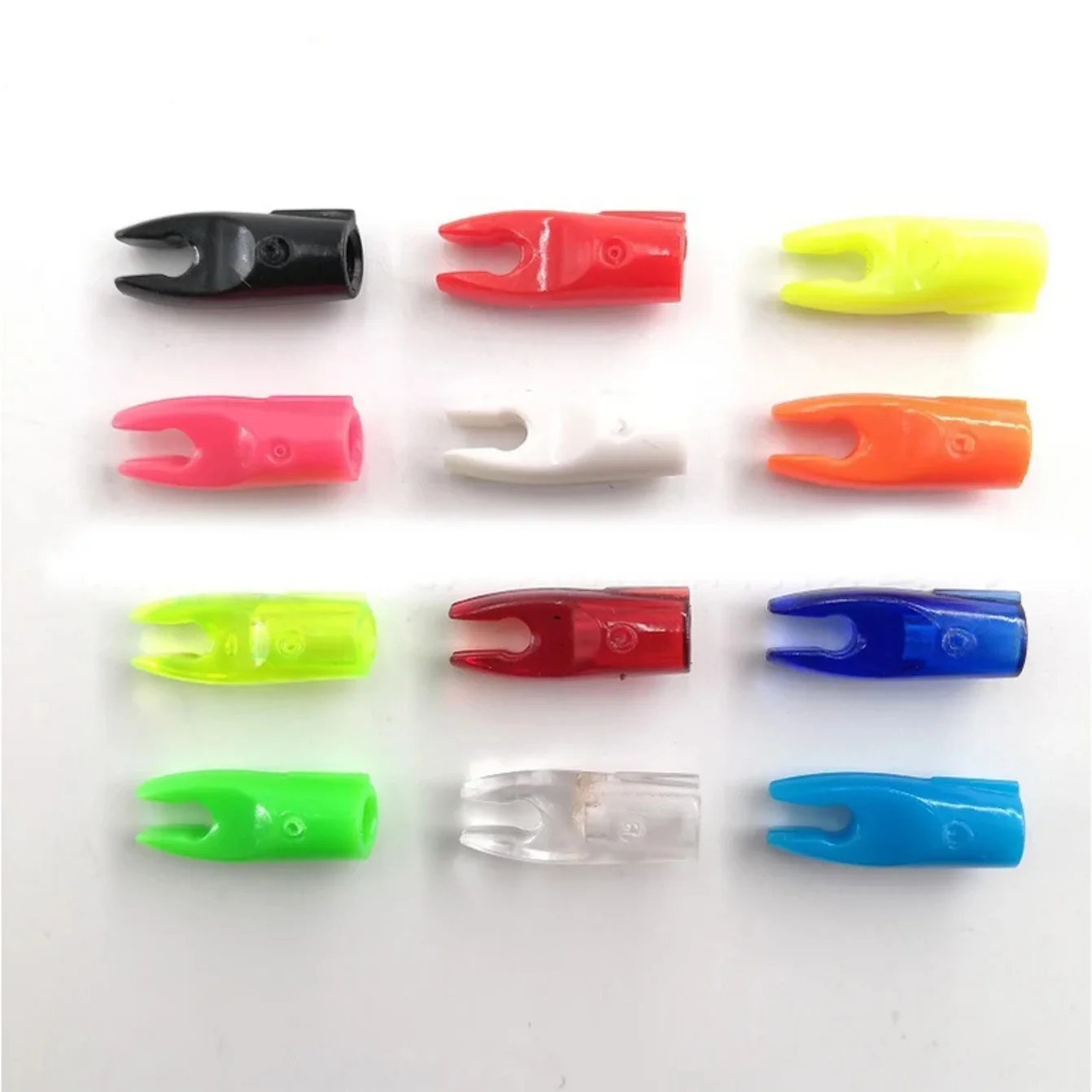 50ps  ID4.2mm ID6.2mm 3.2mm Plastic Arrow Nock For Recurve Compound Bow Carbon Arrow Hunting Shooting Accessory