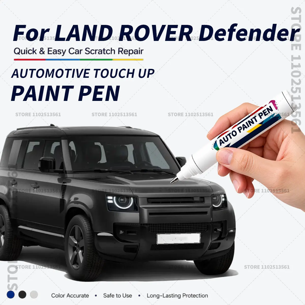For LAND ROVER Defender Vehicle Paint Touch Up Pen Car Scratch Remover Repair Marker Waterproof DIY Auto Body Maintenance Tool