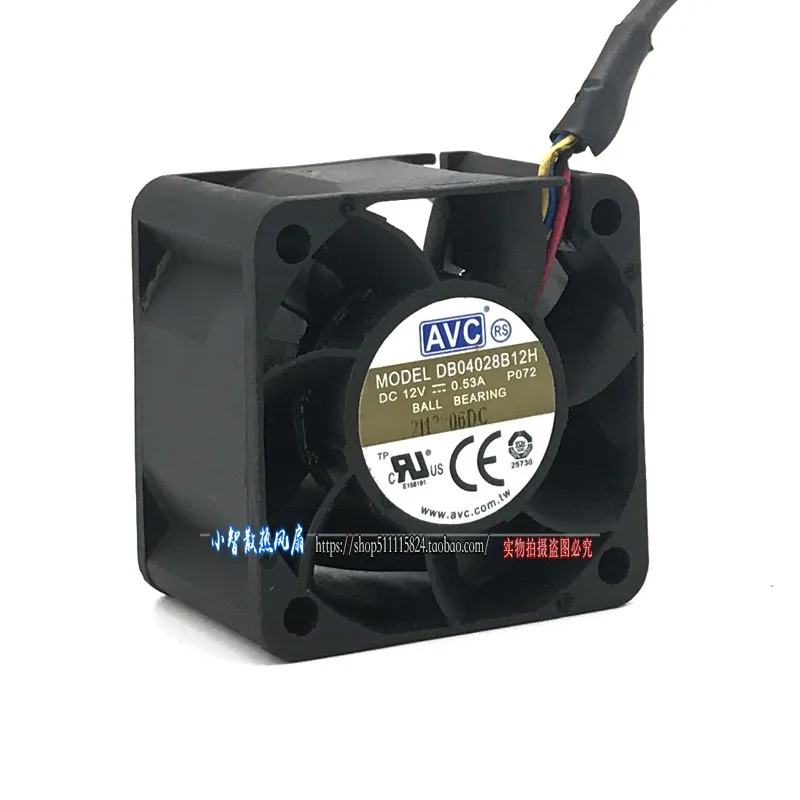 ORIGINAL DB04028B12H DC12V 0.53A 4028 40*40*28mm NEW COOLING FAN RADIATOR