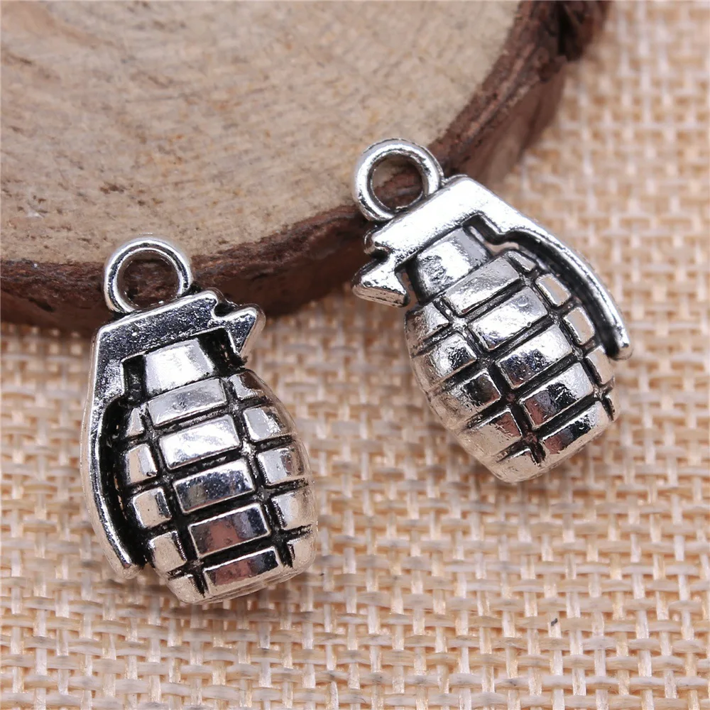 8pcs 22x13mm(0.87x0.51inch) Antique Silver Color Gun Charms For Jewelry Making