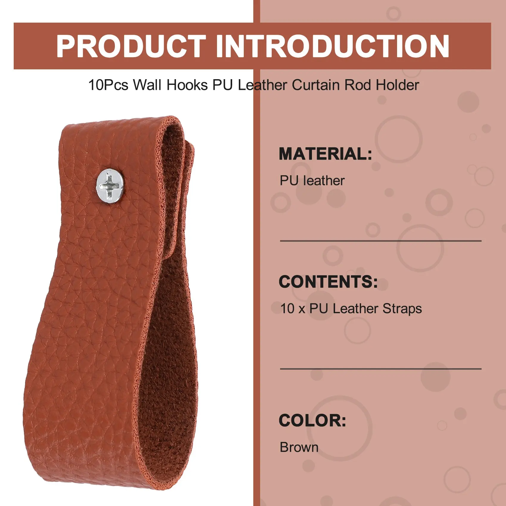 

ABKJ-10 шт. настенных крючков, держатели для карнизов из искусственной кожи, кожаные ремни для подвесных кронштейнов, крючки для хранения в доме своими руками, настенные крючки в стиле бохо