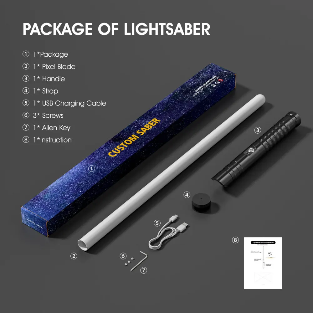 RGB Lichtschwert Glatte Schaukel Schwere Dueling 12 Sets Sound Wirkung Laser Schwert 15 Ändern Farbe Kraft FX Blaster FOC Lock up