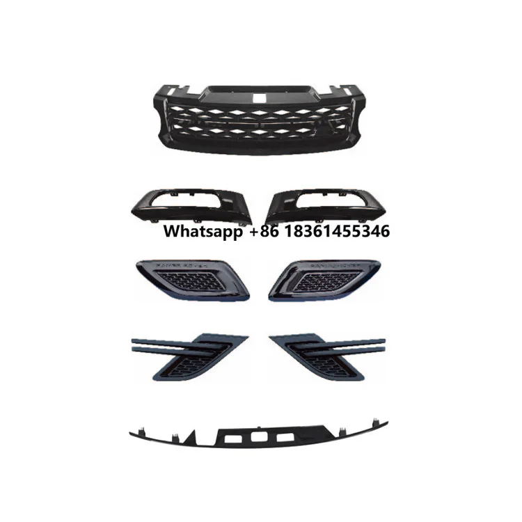 For Range Rover Sport 2014-2017 Damei High Quality Black Knight Style Body Kits Fog Light Bezels Front Bumpers Grille Body Kit