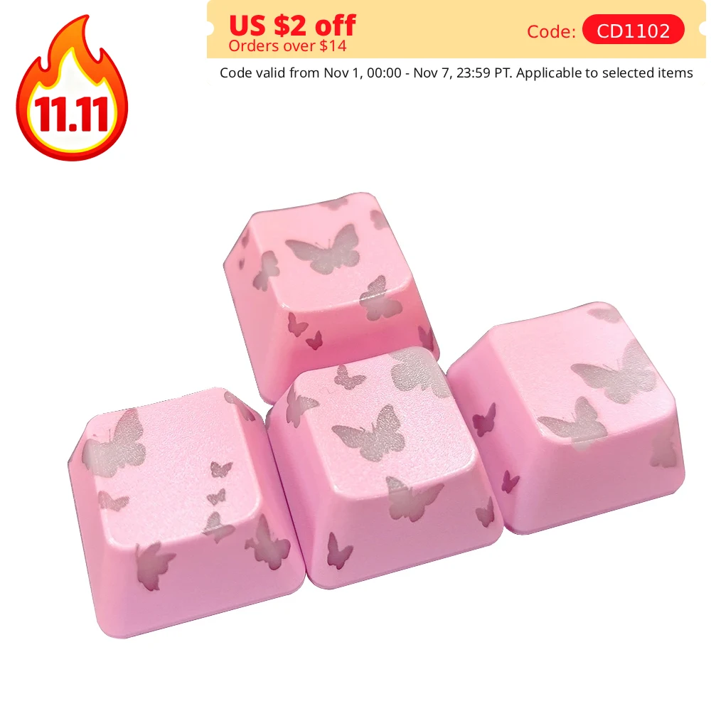 Arrow Keycap Mechanical Keyboard Direction Key Caps OEM Backlit Cross MX Keycaps Butterfly Carved Custom Key Caps