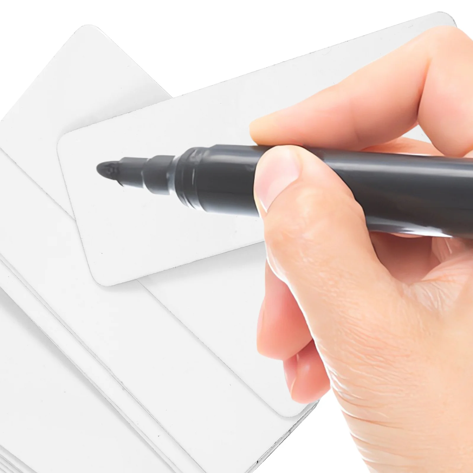 50 قطعة تسميات مغناطيسية للمسح الجاف علامات أسماء قابلة للكتابة للفصول الدراسية مكتب السبورة خزانة الثلاجة تخزين علامات أسماء المسح الجاف #4