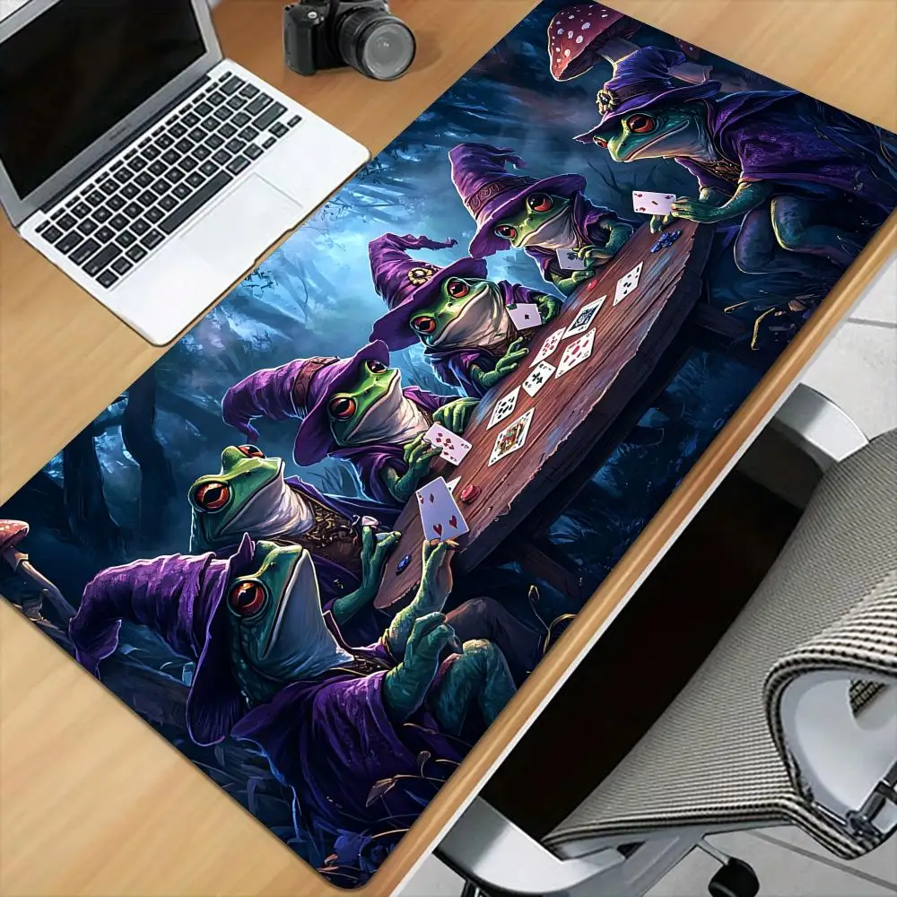 Magic Frogs Party Mouse Pad Desk Mat Stitched Edge XXL Mousepads Rubber Anti-slip Gamer Keyboard Rug Gaming Mats Extended pad