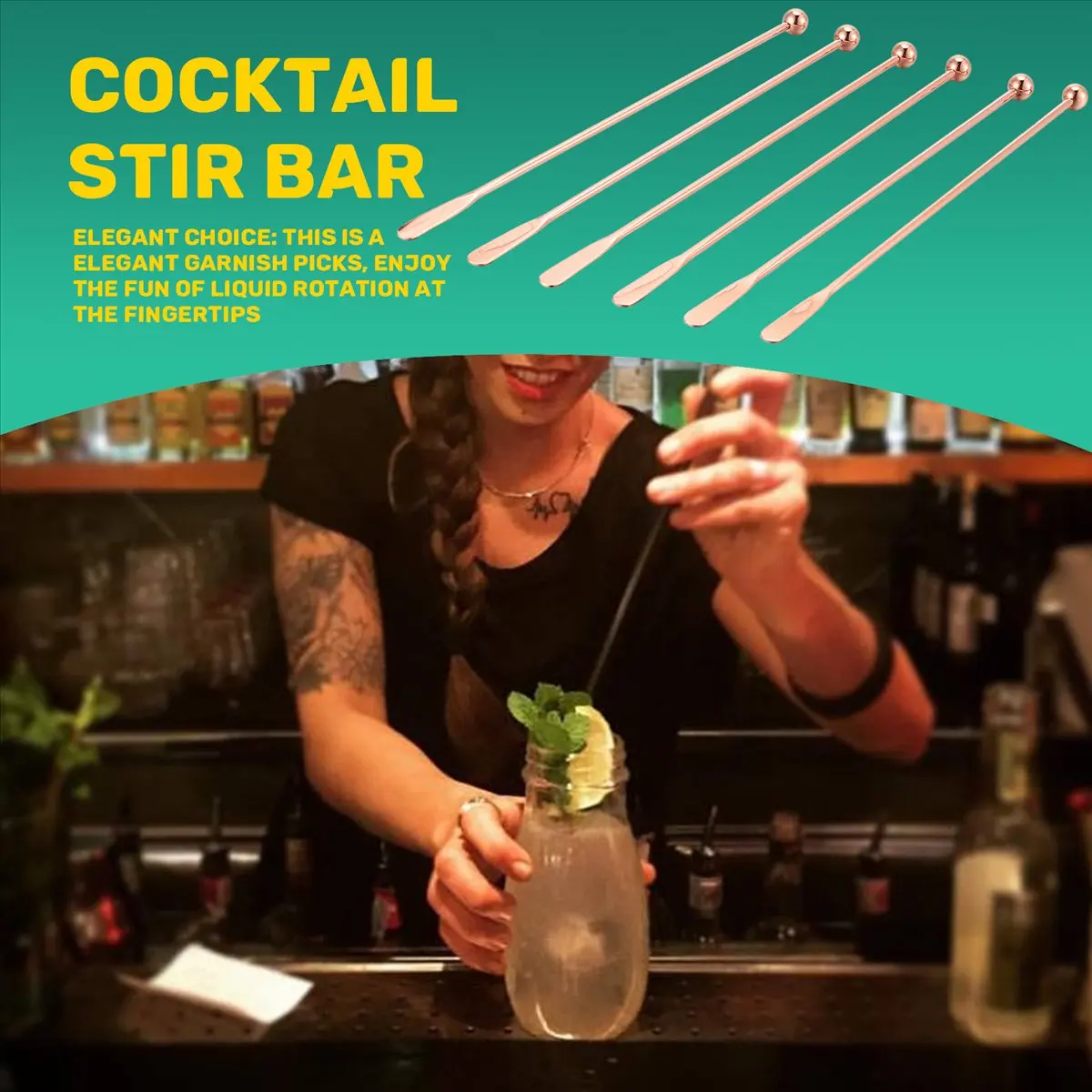 2026 Trend-Stainless Steel Coffee Beverage Stirrers Stir Cocktail Drink Swizzle Stick,Coffee Stir Stick Set Of 6