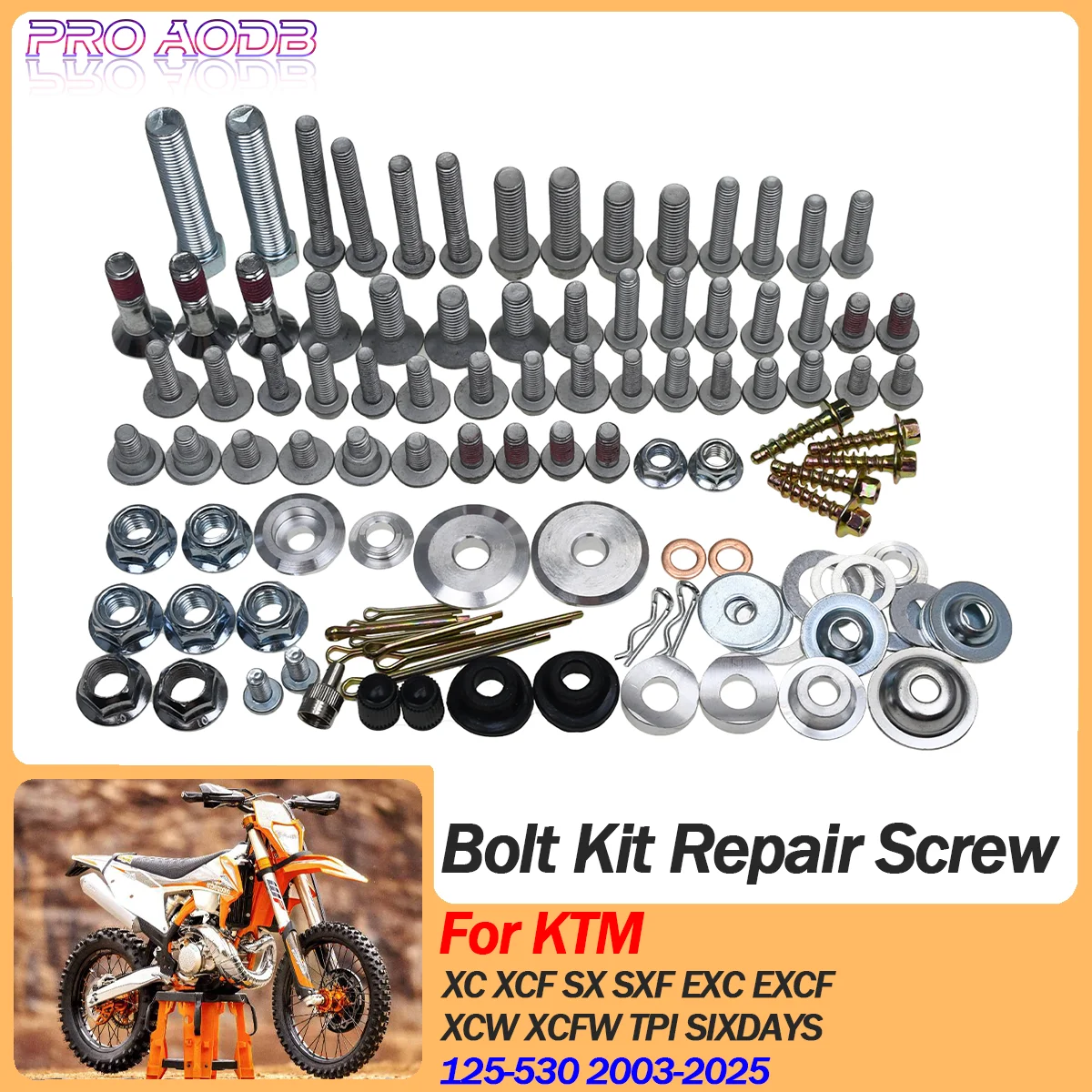 

Motorcycles Fairing Fender Screw Bolt Kit Fastener Set For KTM EXC XCF-W XCW SX XC-F SX-F EXC-F TPI SIXDAYS 125-530 2003-2025