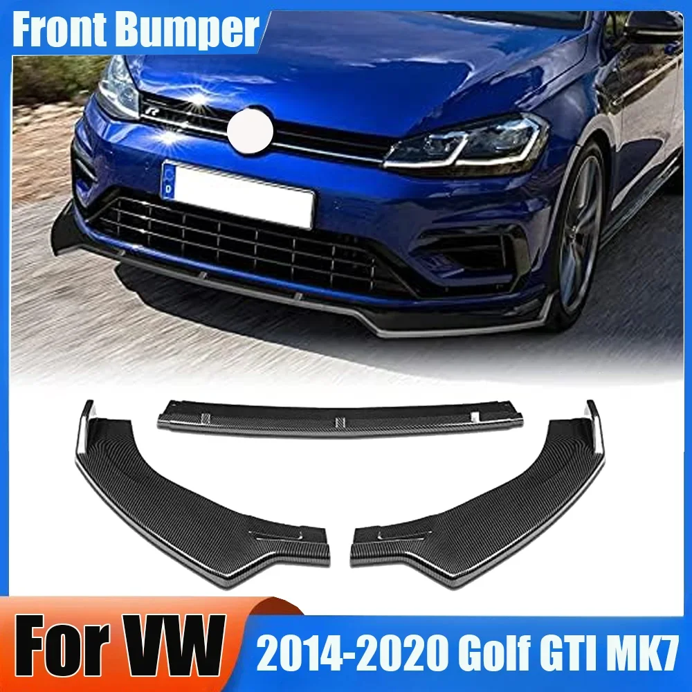 

Car Front Bumper Splitter for VW Golf 7 GTI MK7 2014 2015 2016 2017 2018 2019 2020 Front Lip Spoiler Diffuser Body Kit Tuning