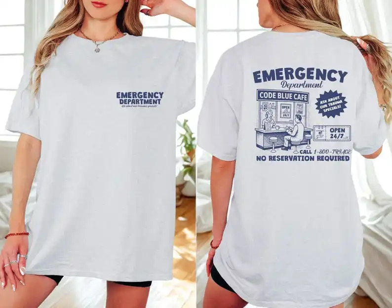 Emergency Department Sweatshirt, ER Nurse Shirt, Funny Code Blue Crewneck, Hospital Staff, Healthcare Worker T-shirt