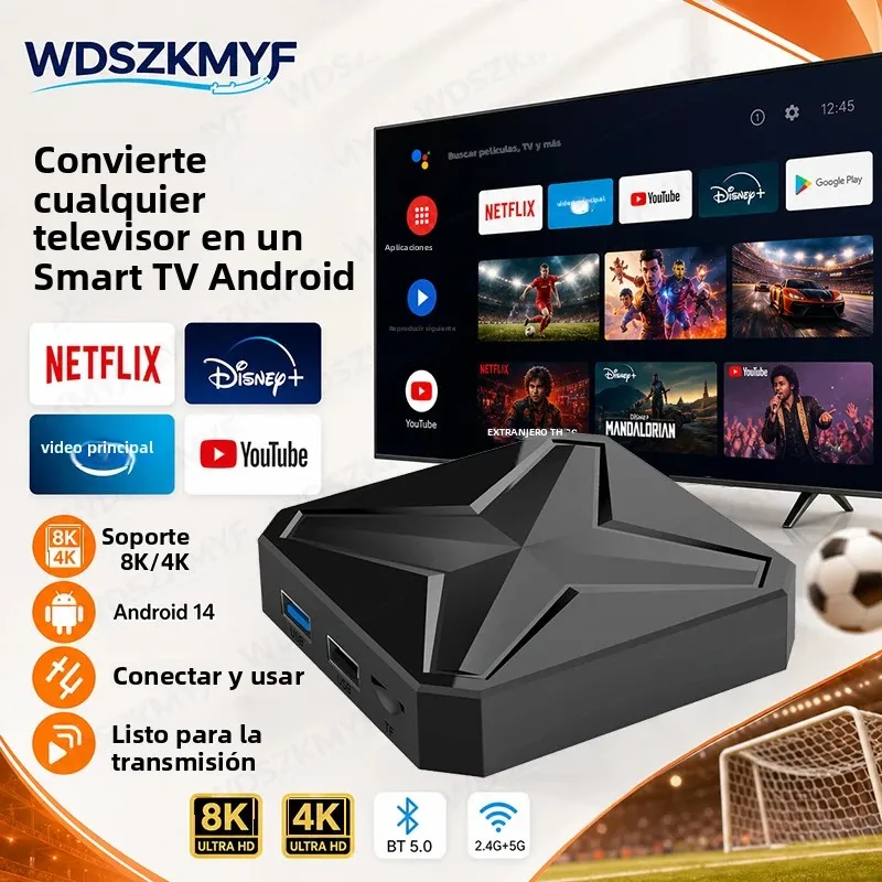 TV Box Q1+ Android 14 8GB 128GB