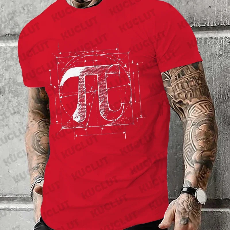 T-shirts for Men Pi Day 3.14 Mathematics Math Humor Print Men\'s Tshirts Unisex Clothing Short Sleeve Tops Novelty Trendy Tees