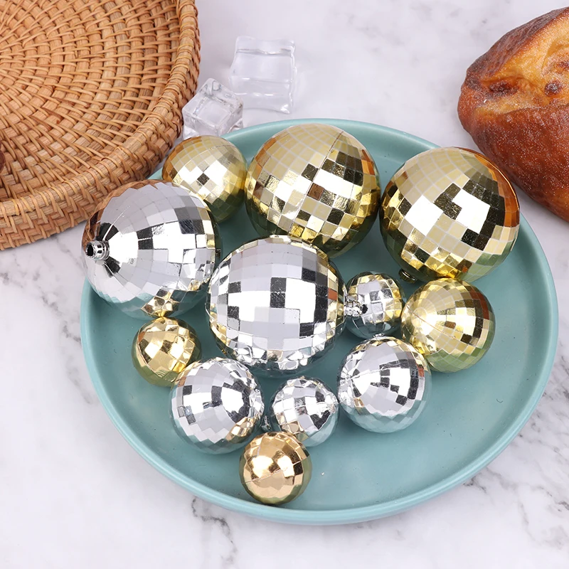 6Pcs 3/4/6CM Christmas Balls Ornaments Christmas Tree Ball Hanging Pendant For Home Xmas New Year Party Decoration