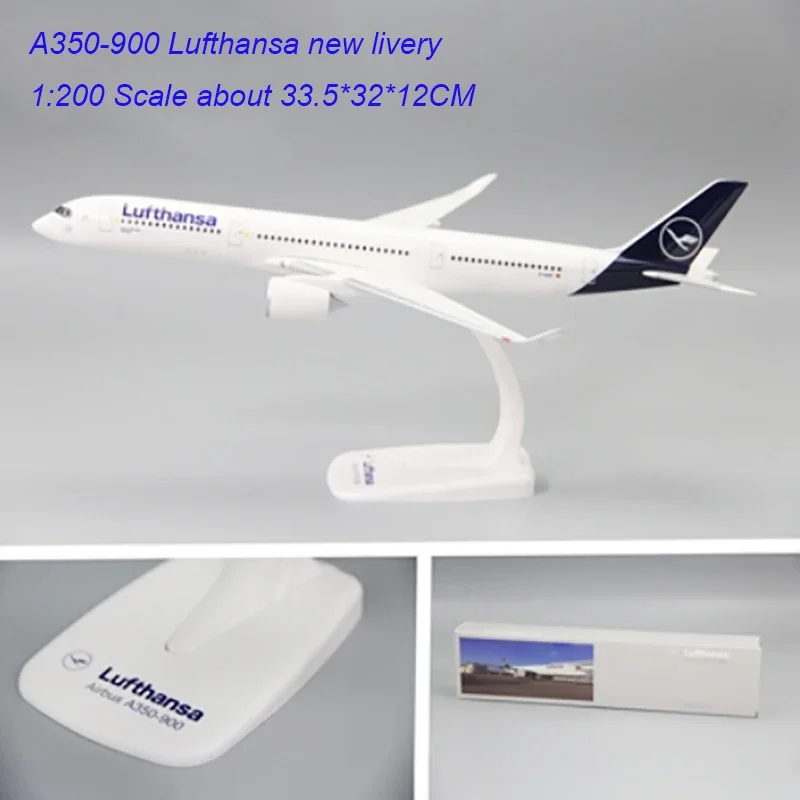 

1/200 A350 A350-900 Lufthansa new Livery Airline Aircraft Plastic ABS Assembly Plane Model Airplanes Model Toy For Collection