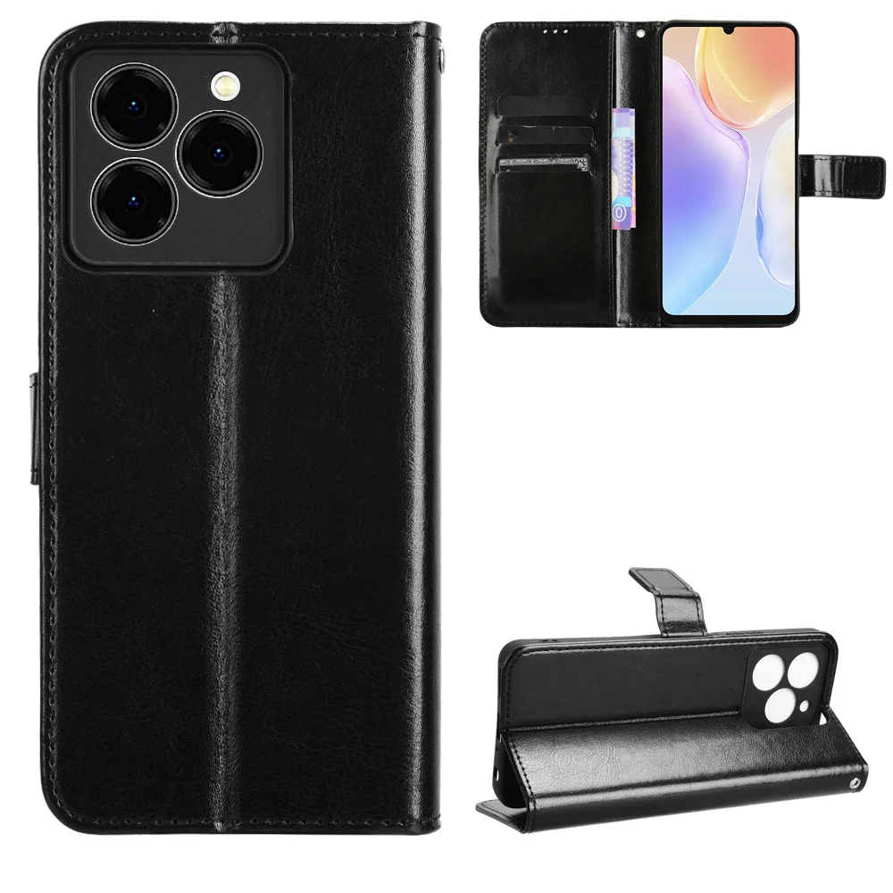 Para ulefone note 20 pro luxo flip couro do plutônio carteira cordão suporte caso à prova de choque para ulefone note 20pro saco do telefone