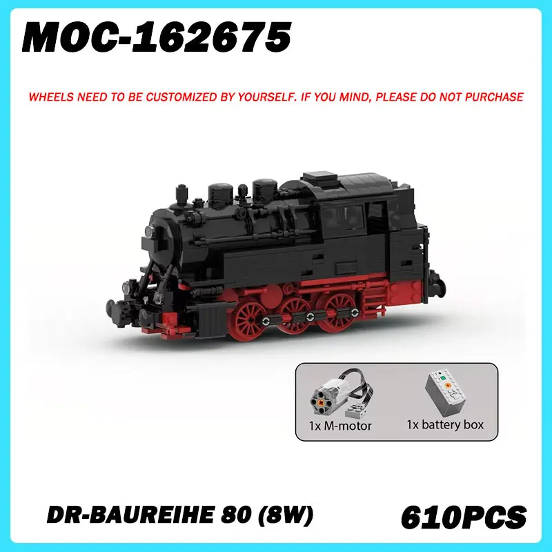 

MOC- 162675 DR-Baureihe 80 (8 Вт) строительные блоки, сборная модель, кирпичи, дисплей, креативные детские игрушки, маленькие гранулы, подарки, 610 шт.