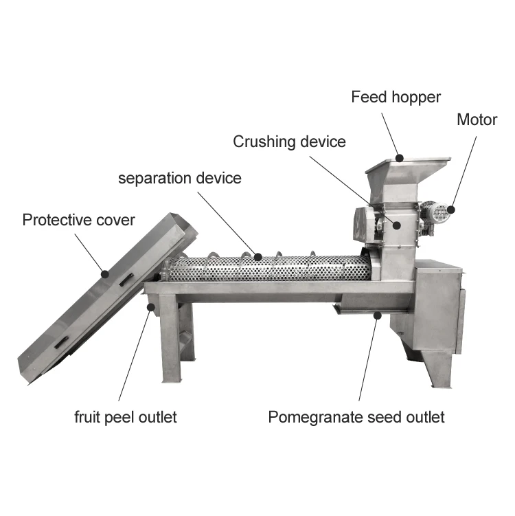 Durable Structure Commercial Pomegranate Peeling Machine Separator Seed Dewer Seeding Machine Pomegranate Seed Removal Machine