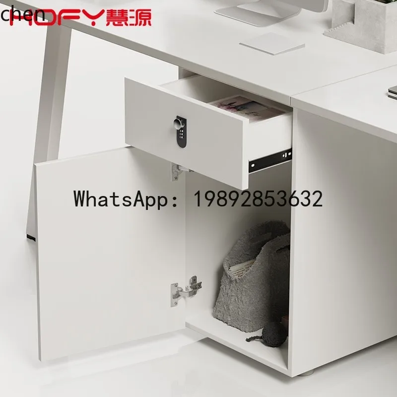 office desk and chair combination white environmentally friendly workstation screen partition card position conjoined