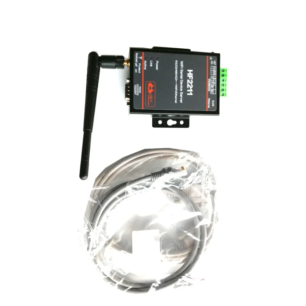 NF WiFi Serial Device Server RS232/RS485/RS422 Serial Port to WiFi Ethernet Converter Module HF2211 HF2211A EU Plug Available