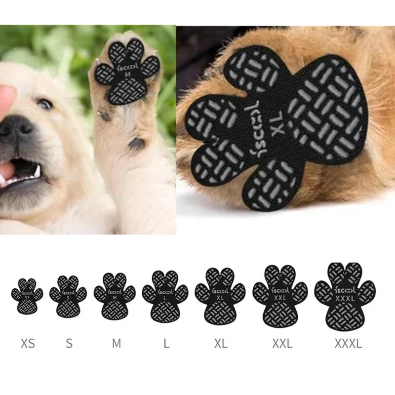 Waterproof Paw Protectors for Dog, Anti-Slip Pads, Self Adhesive Shoes, Booties Socks, Replacemen Foot Patch, Keeps Dogs from