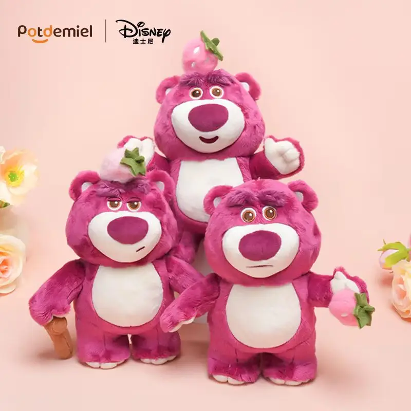 15 cm Disney Lotso Aardbei Beer Pluche Pop Hangende Schooltas Ornament Sleutelhanger Desktop Ornament Verjaardag Verrassingscadeau Cadeau