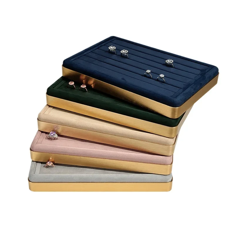 

New jewelry prop tray, multi-colored metal jewelry tray, display and storage jewelry display