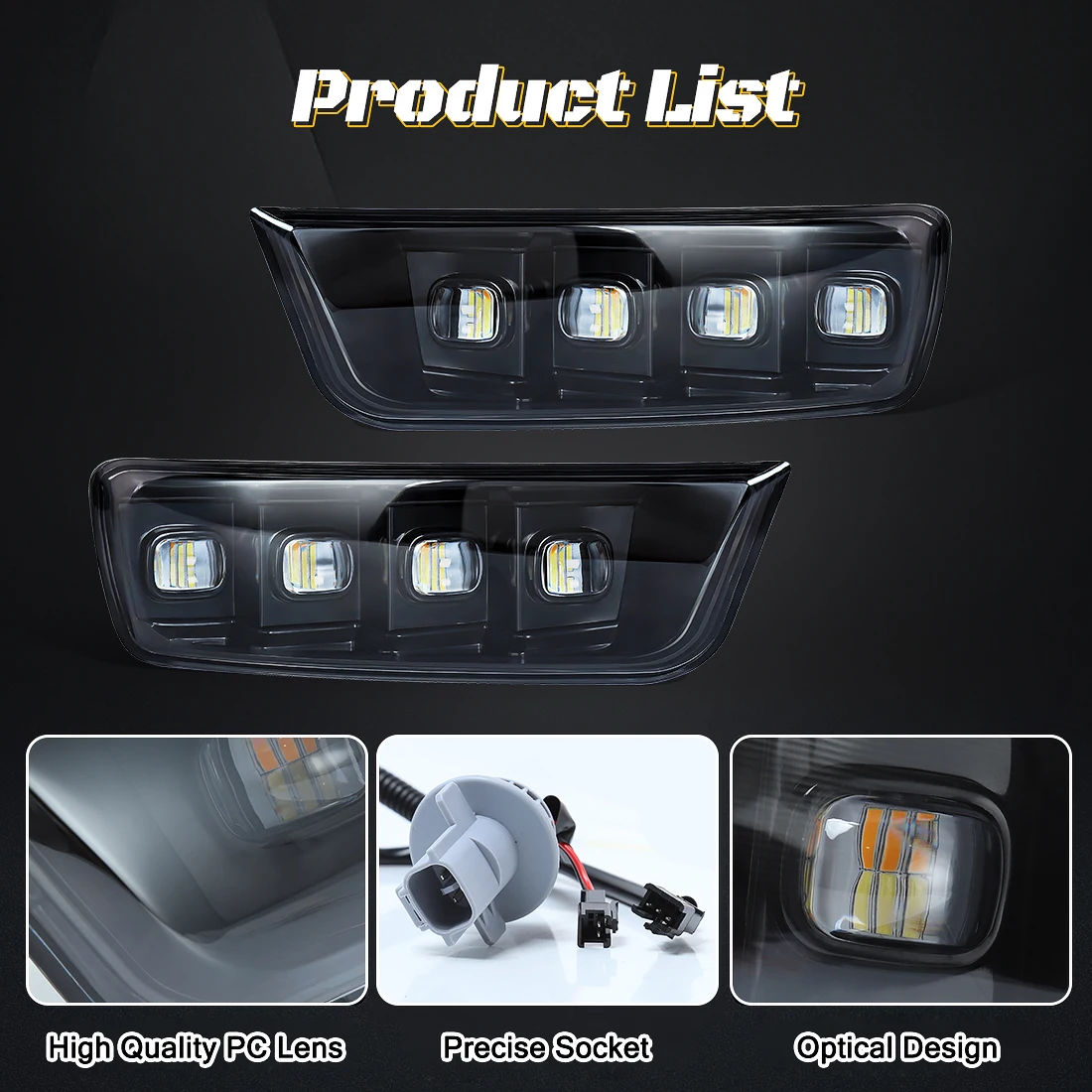 For Toyota 4Runner 2003 2004 2005 LED Daytime Running Lights 2 in 1 Colors Turn Signal Lights Start up Animation Car Accesories