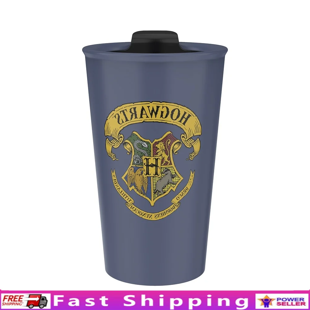 

Керамический дорожный стакан «Гарри Поттер», 11 унций, с поворотной крышкой, изолированная кофейная кружка без бисфенола А, посудомоечная машина, безопасная в микроволновой печи, забавное произведение искусства