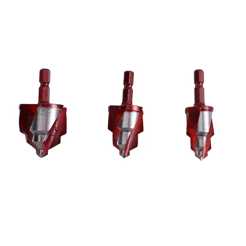 

[NEW!A93G】 Water Pipe Connection Tool 3Pcs PPR Lifting Stepped Drill Bits 20/25/32Mm Hexagonal Shank Drilling Tools