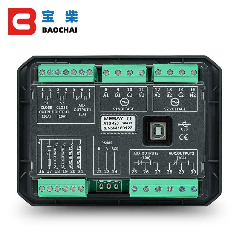 Imagem -02 - Controlador Gerador Mebay Ats Interruptor de Transferência Automática Módulo de Controle Ats420