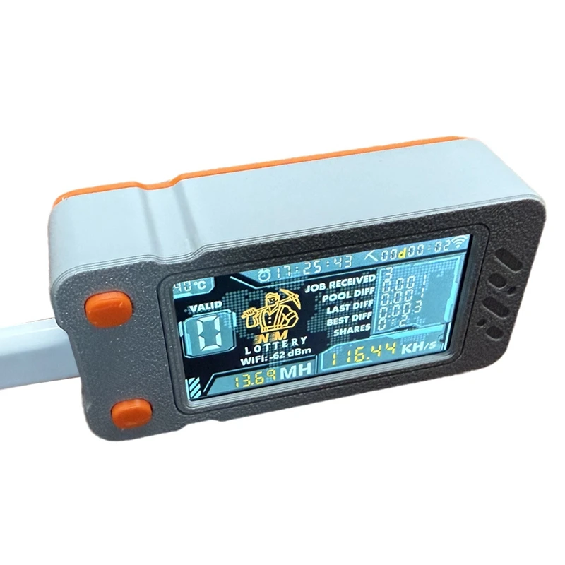Модернизированный майнер Nerdminer 117KH/S с цветным экраном Мини-биткойн BTC Miner BTC Solo Lottery Mining Miner Nerd Miner