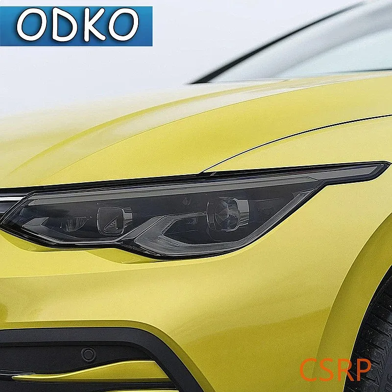 For Volkswagen VW Golf 8 MK8 R Line GTI 2020 2021 Car Headlight Tint Smoked Black Protective Film Transparent TPU Sticker view 5