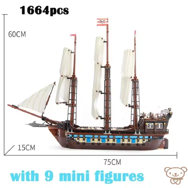 2025 جديد القراصنة الإمبراطوري الكاريبي اللبنات مجموعة الرائد نموذج متوافق 10210 لعبة للأطفال عيد ميلاد هدية الكريسماس #6