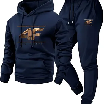 طقم هوديي وركض للرجال بطباعة '...