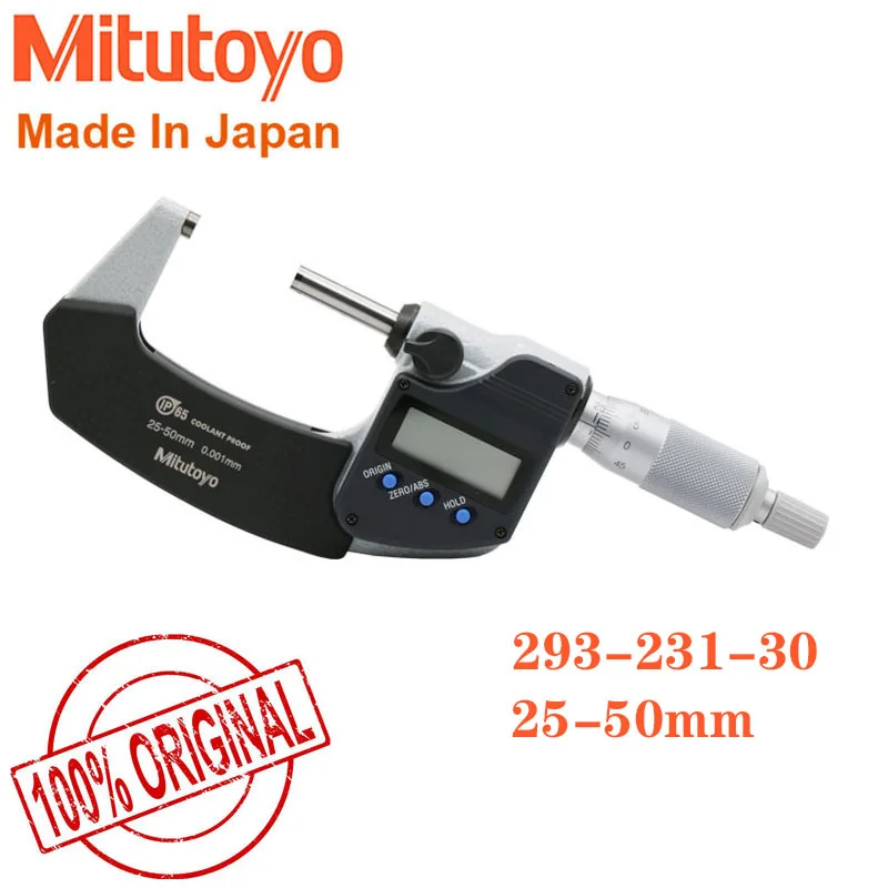 Mitutoyo Digital Outside Micrometers，Measuring Range 25-50mm/0.001 293-231-30 MDC-50MX  IP65 Accuracy 1um With Data Output port