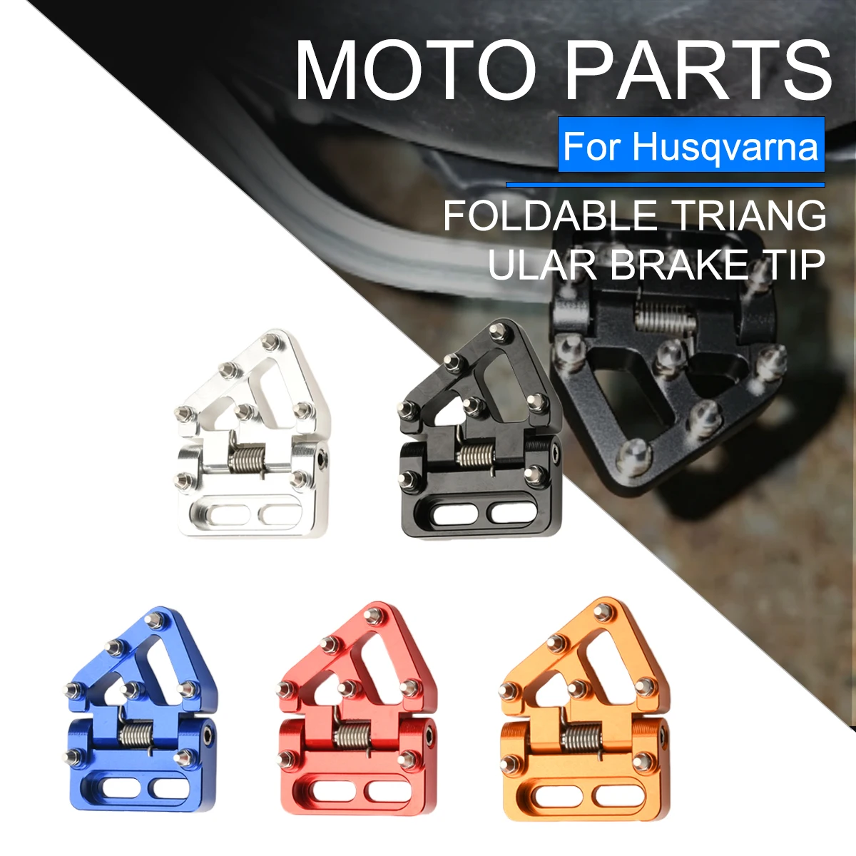 

Motorcycle CNC Aluminum Foldable Brake Pedal Extension Plate For Husqvarna TC TE FC FE 125-501 701 ENDURO Norden 901 2014-2023