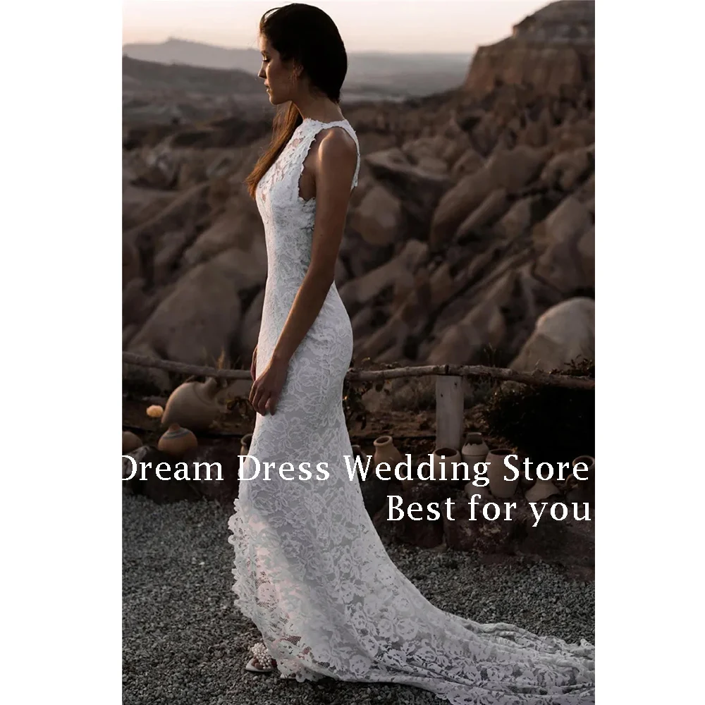 DREAM Elegante Boho Lange Brautkleider Bodenlangen Meerjungfrau Gericht Zug Bräute Kleid Maßgeschneiderte Frauen Vestidos De Novias 2024