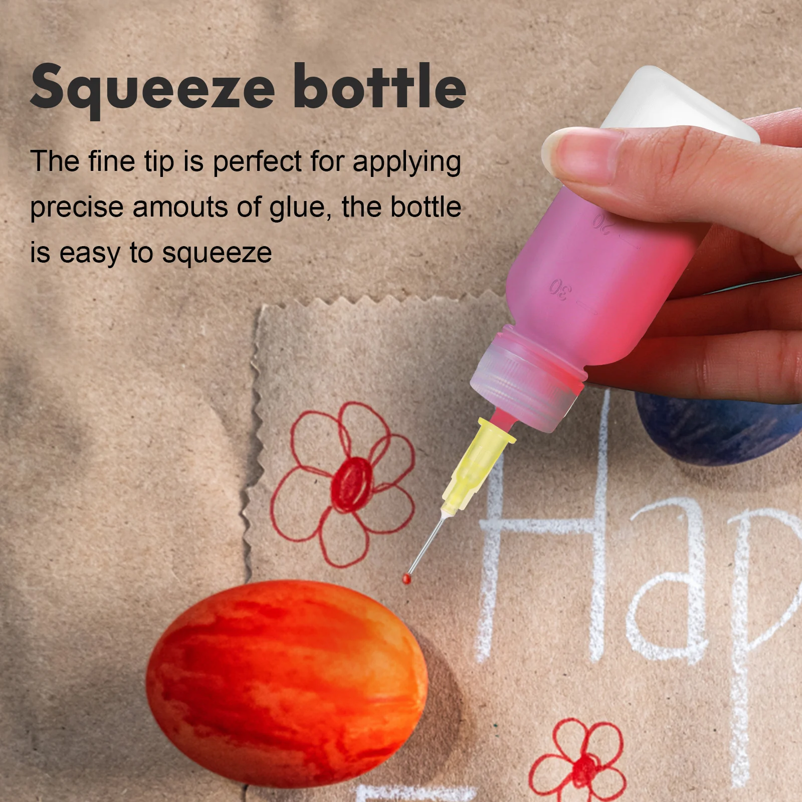 

6 set Needle Tip Glue Applicator Bottle With Scale Squeeze Dispenser Refillable For Sealants Inks Lubricants Paints Silk