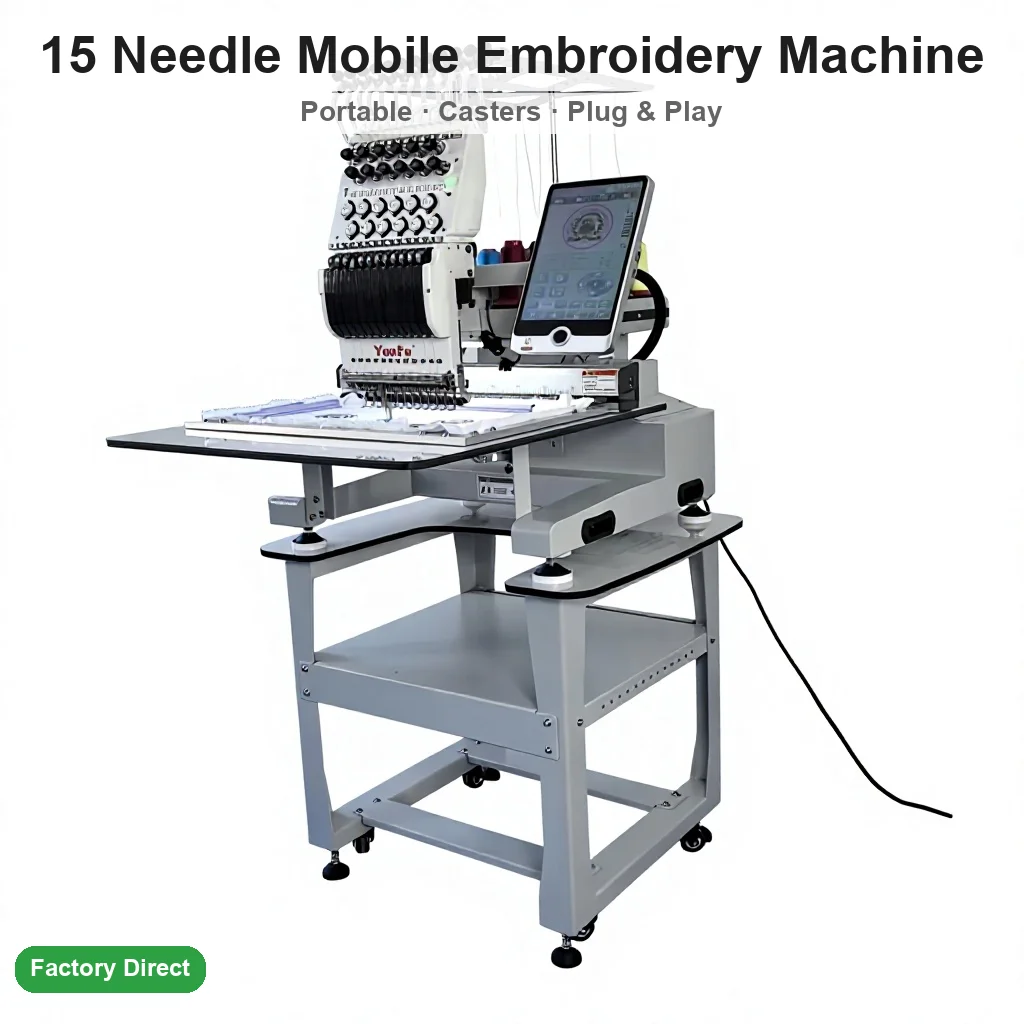 Computerized Automatic Embroidery Machine 210x360mm With Gear Core Components For Retail Use
