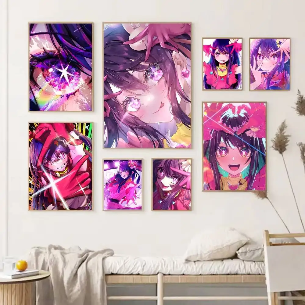 Anime Characters A-Ai H-Hoshino Posters HD Print Vintage Wall Art Decor for Home Study Room