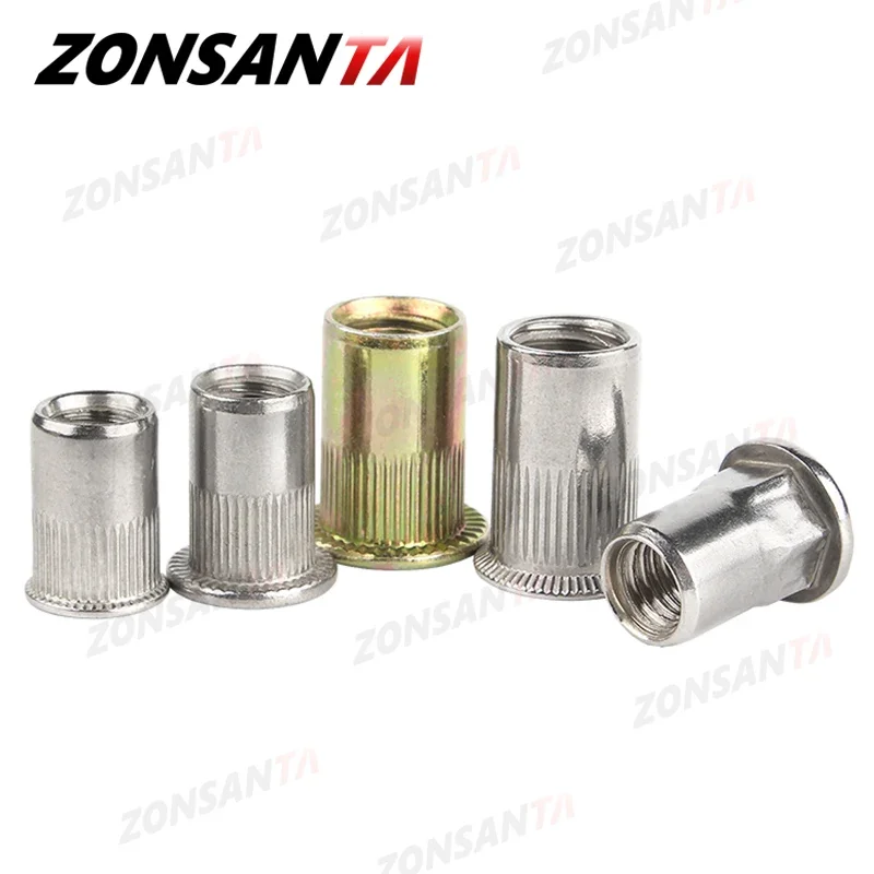 M3 M4 M5 M6 M8 M10 M12 Stainless Steel/Aluminum/Zinc plated/Flat Countersunk Head Threaded Rivet Insert Nut Cap Rivet Nutsert