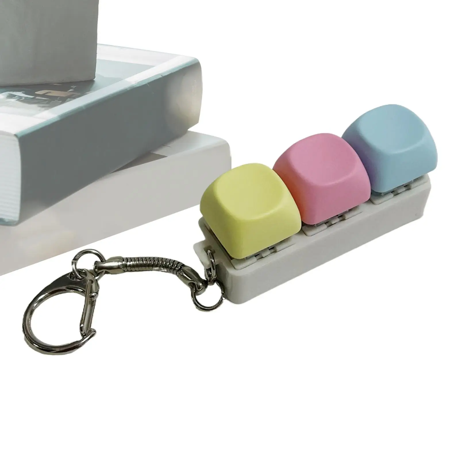 

Брелок с клавиатурой, кнопка, игрушка-непоседа, портативный брелок-кликер, кошелек, подвеска для карт доступа, детей, взрослых, ежедневное исследование, работа