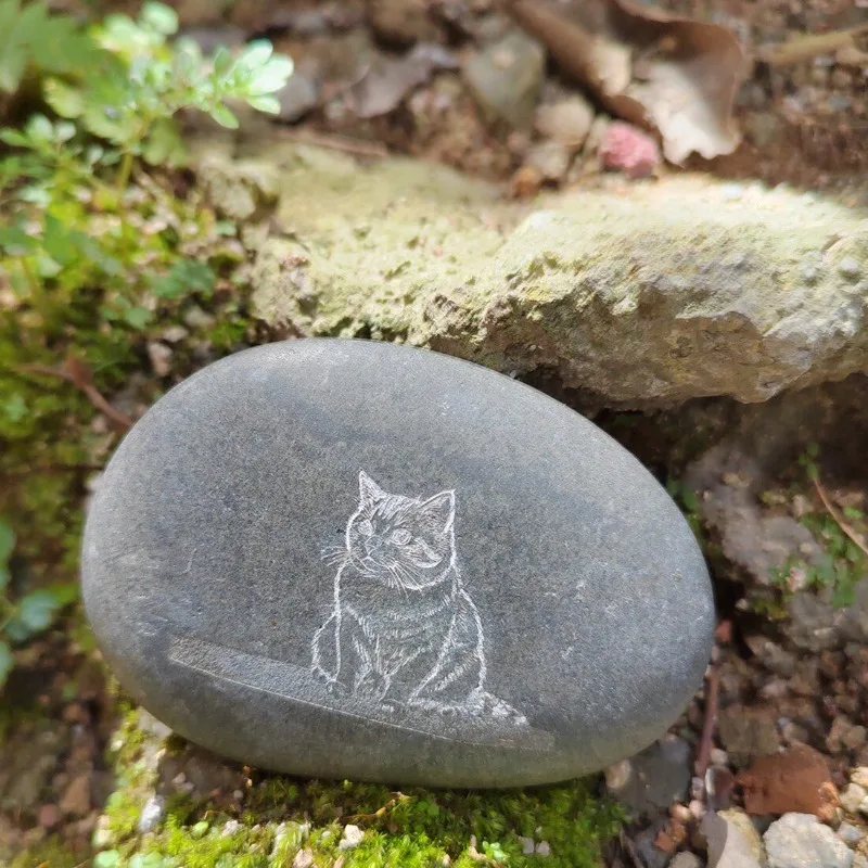 

Pet tombstone Teddy cat dog tomb plate 100% natural marble engraving monument small tombstone tombstone funeral