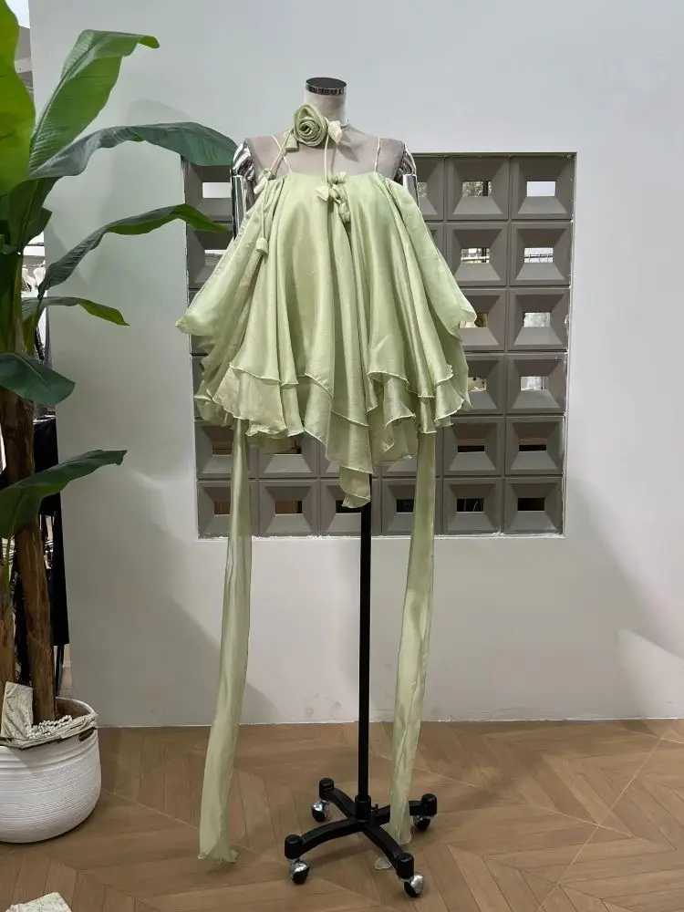 

2025 Summer New Women Flower Elegant Fashion Tassel Casual Short Sets Dress Vacation Design Party Ball Women's Holiday Dresses