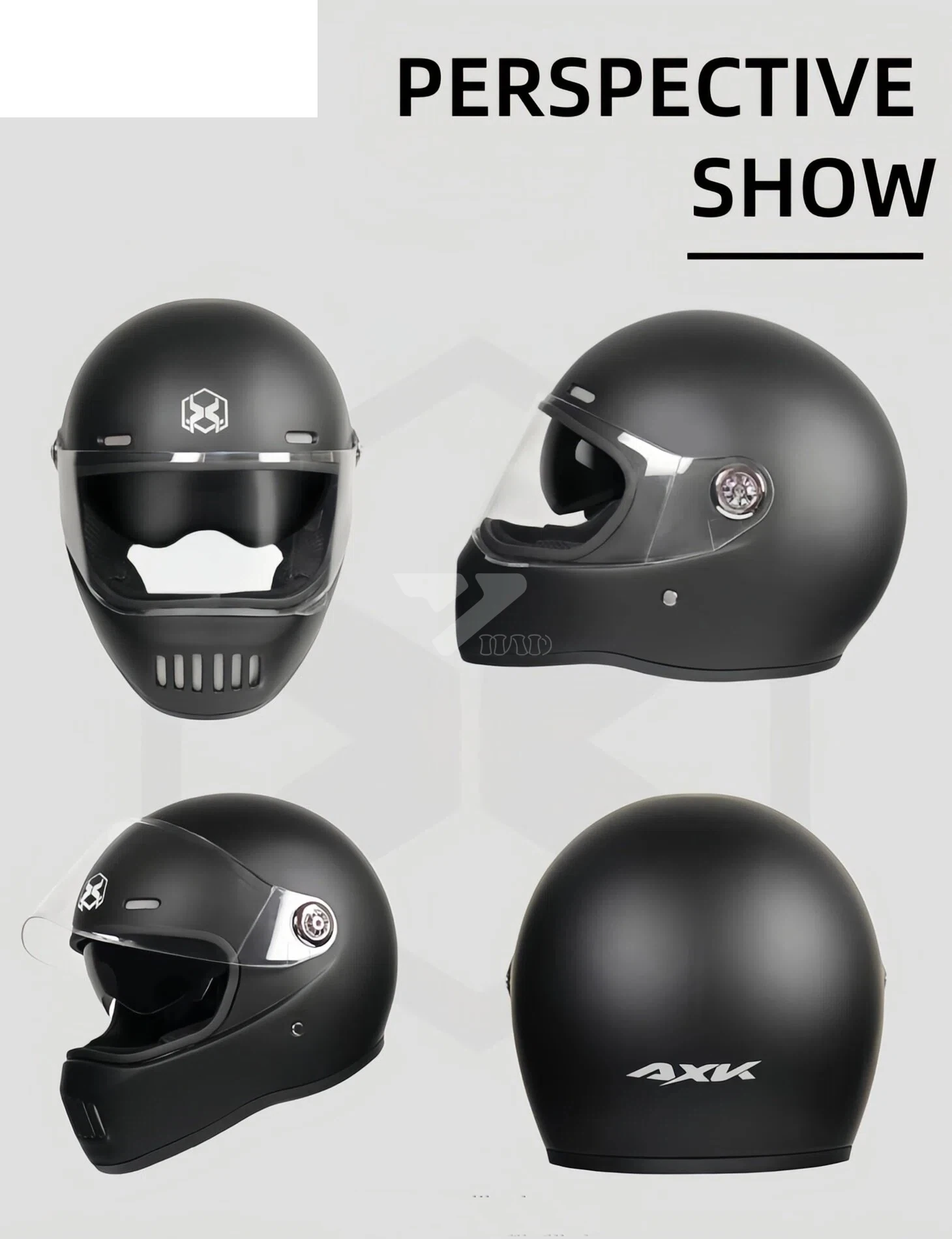 신형 ABS 유니섹스 오토바이 LED 테일 라이트 오픈 페이스 헤드 가드 DOT 승인 퀵 릴리즈 클로저 듀얼 올