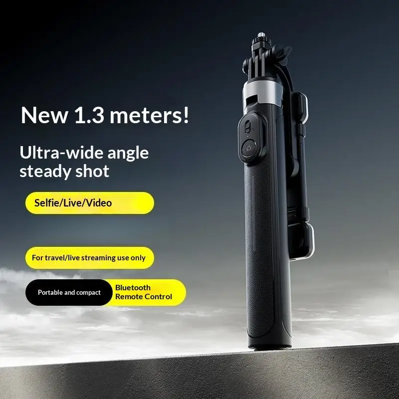Bluetooth Compatible Selfie Stick Tripod Foldable Retractable Phone Mount with Remote for Daily Use Travel Vlogging