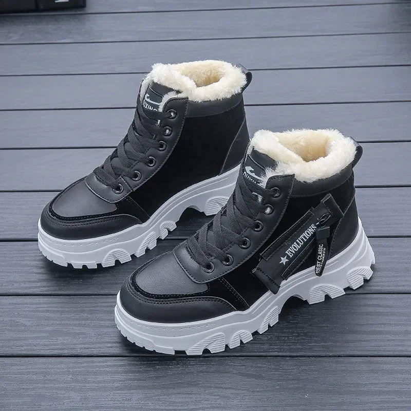 Buty zimowe 2024 New Women Ankle Boots Warm Plush Woman Shoes Sneakers Flats Casual Ladies Cotton Shoes Short Snow Botas Mujer buty zimowe damskie