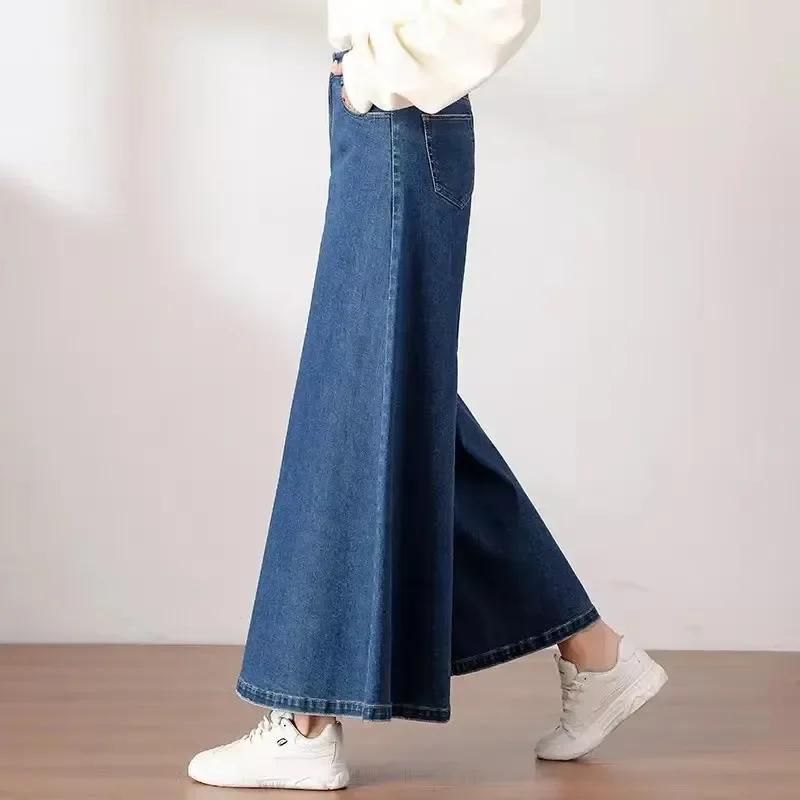 Jeans Longgar Celana Wanita Pinggang Tinggi Jeans Baru Pakaian Antik Estetika Wanita Elegan Musim Panas Lebar Pakaian Korea 90S Jeans Y2k
