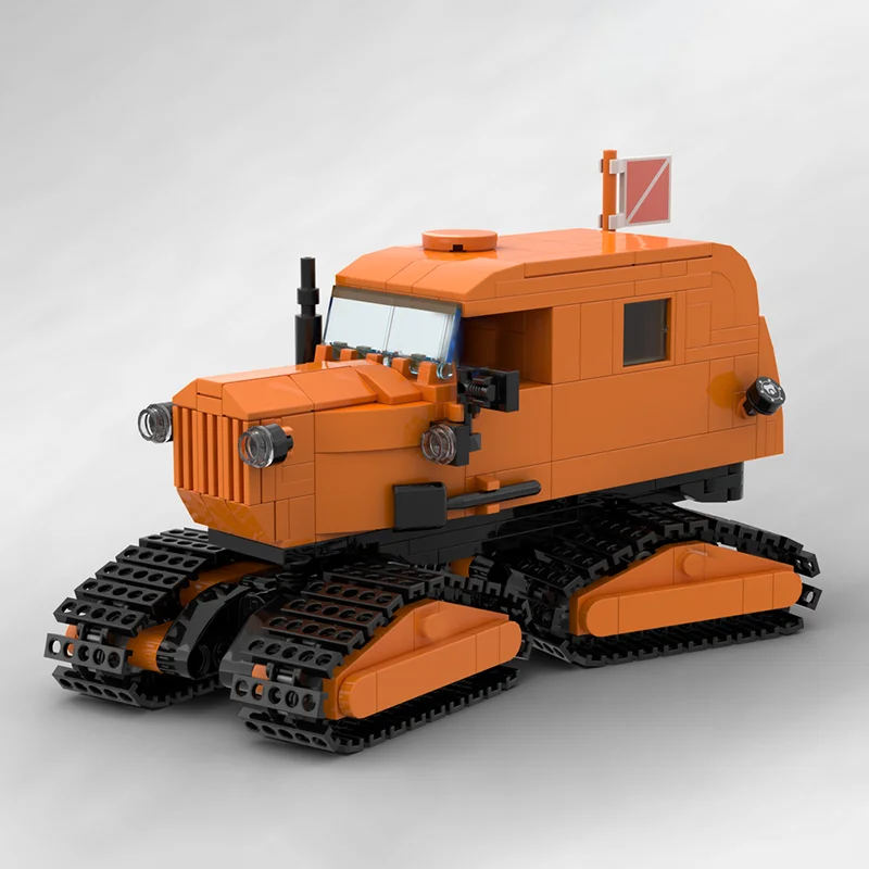 Modelo de camión urbano Moc, bloques de construcción Tucker Sno-Cat, tecnología de modelo, coches urbanos modulares, regalos, juguetes de ensamblaje DIY